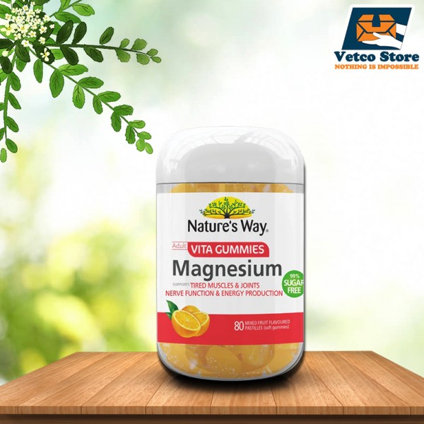 Kẹo bổ sung Magnesium Nature's Way 80 viên